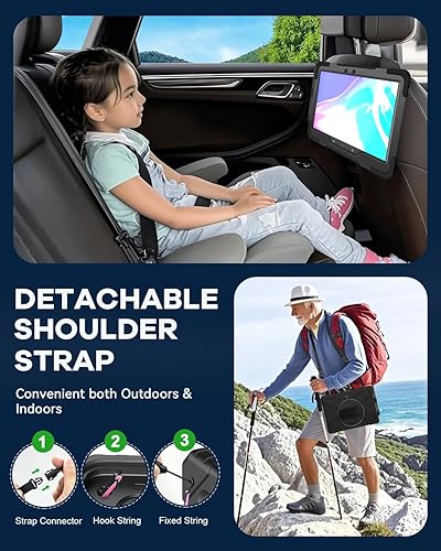 Miniatura 4 de Funda para tableta con función de atril, correa de mano y correa para el hombro (funda para iPad 2/3/4)