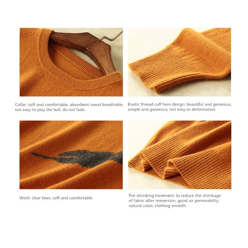 Maglione Girocollo in Cashmere Moda Uomo - Maglia da Passeggio per Il Tempo Libero