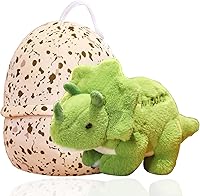 Vista 10 de Juguetes de Animales de Peluche de Dinosaurio, Pequeños Juguetes de Peluche de Dino Pterosaurio con Huevo de Dinosaurio Grande, Lindo Muñeco