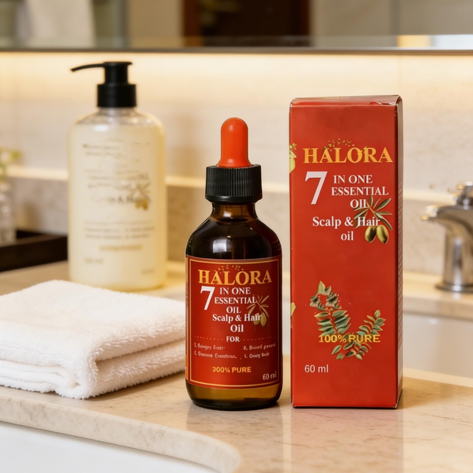 Halora Hair Growth Oil, Lightweight Scalp Nourishing Hair Oil
