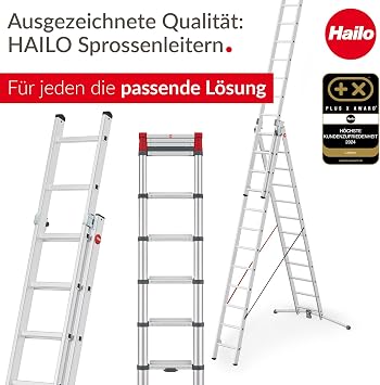 Telescoping Ladder 12.5FT | 13 Rungs Aluminum Extension Step Ladder, Silver