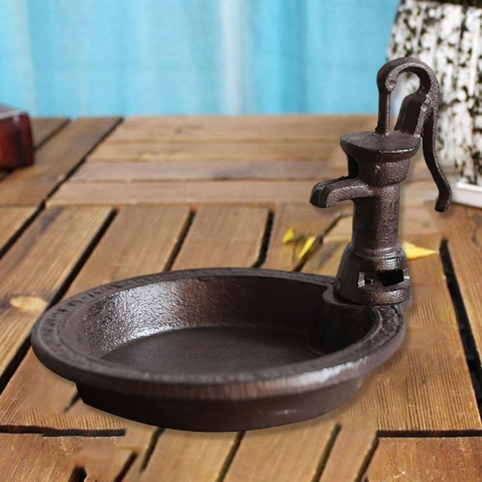 Comedero para Pájaros de Hierro Fundido, Estilo Retro, Amantes de Las Aves, para Terraza, Jardín Y Exteriores.