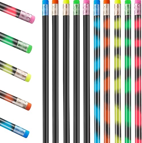 40 lápices de estado de ánimo con borrador, lápices que cambian de color activados por calor, lápices termocrómicos de colores surtidos para