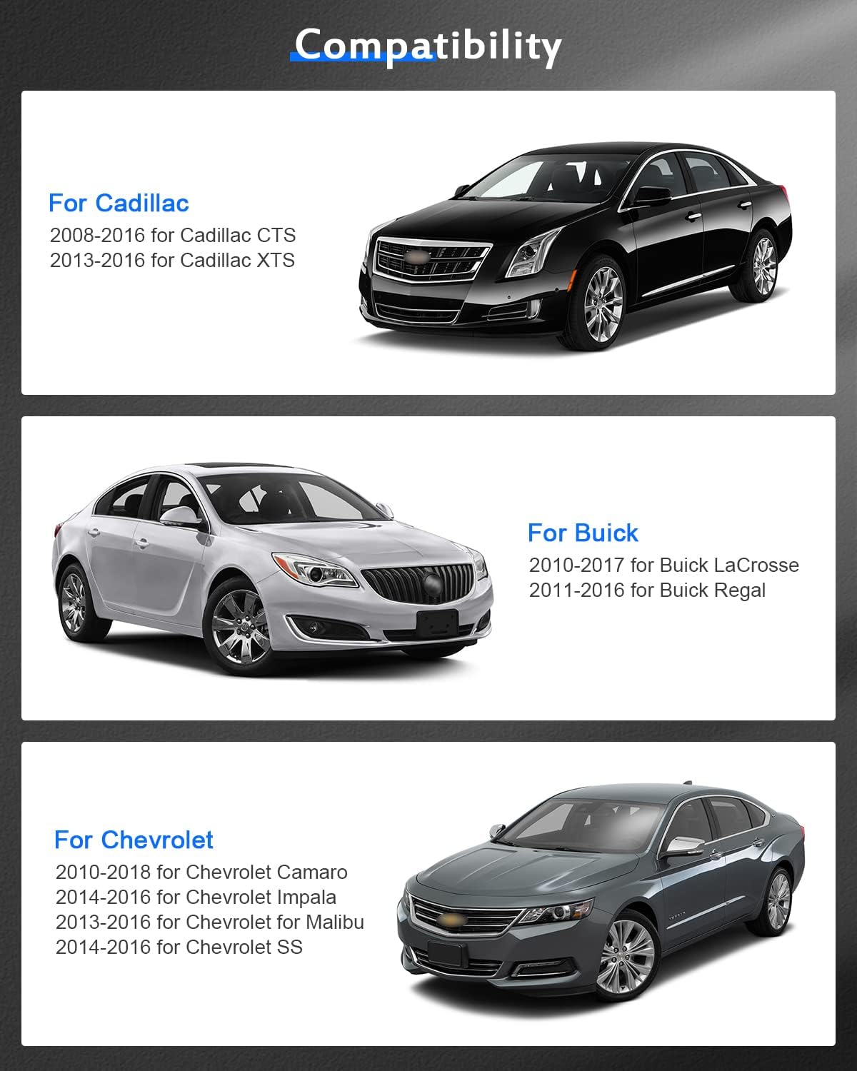 ECCPP 5x4.75 Wheel Spacers 1inch Hubcentric Wheel Spacers 5x120.65mm with 66.9mmhb 14x1.5 Studs 2010-2018 for Chevrolet Camaro |2014-2016 for Chevrolet Impala |2013-2016 for Chevrolet Malibu 2PCS - Image 4