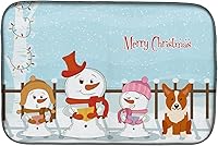 Vista 26 de Caroline's Treasures BB2508DDM - Tapete de secado de platos de perro de montaña bernés con regalos de Navidad entre amigos, tapete absorbente