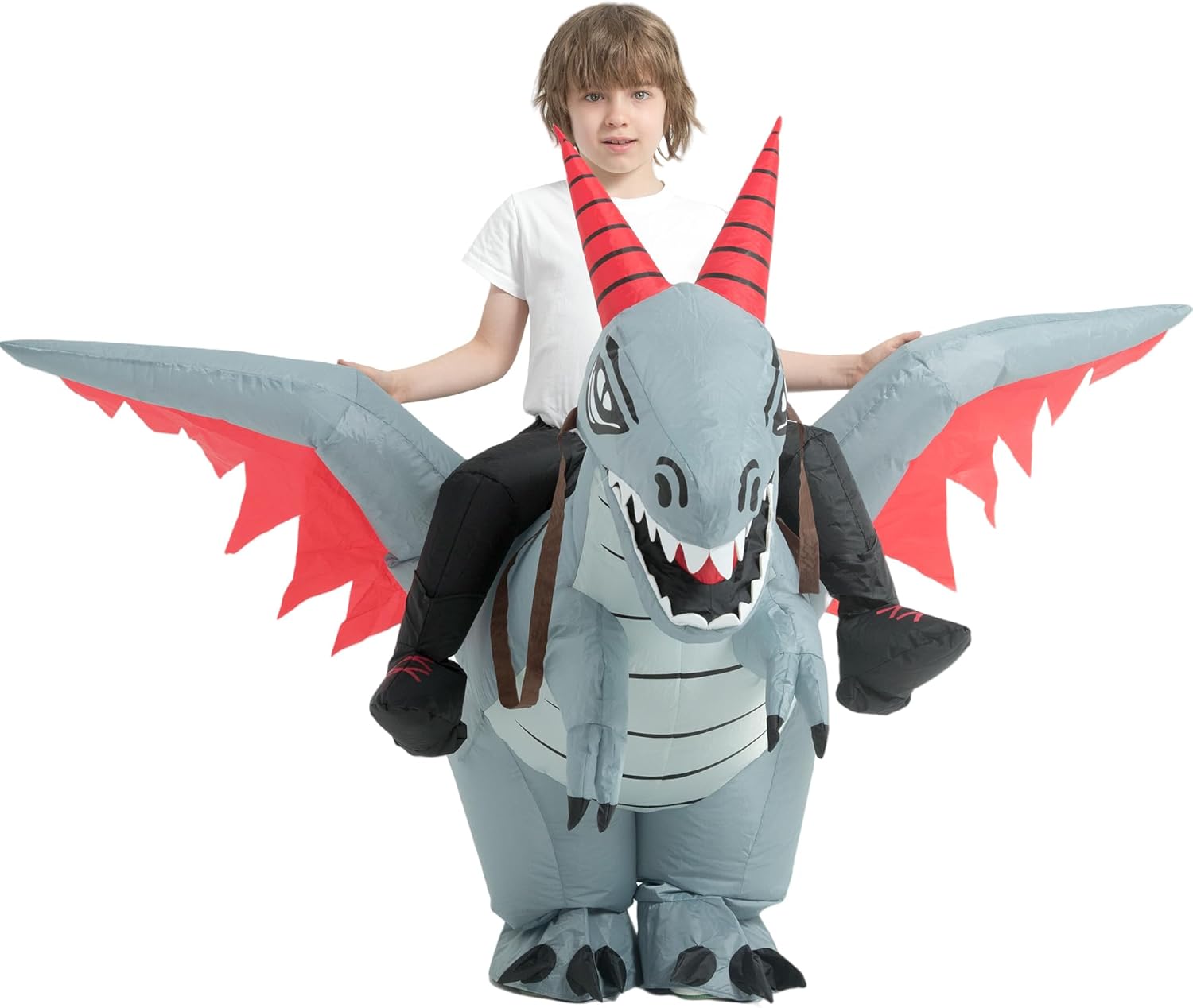 tasanor Blow Up Dragon Costume,Inflatable Costumes for Kids,Inflatable Dinosaur Costume,Halloween Costumes for Girls/Boys - Image 4