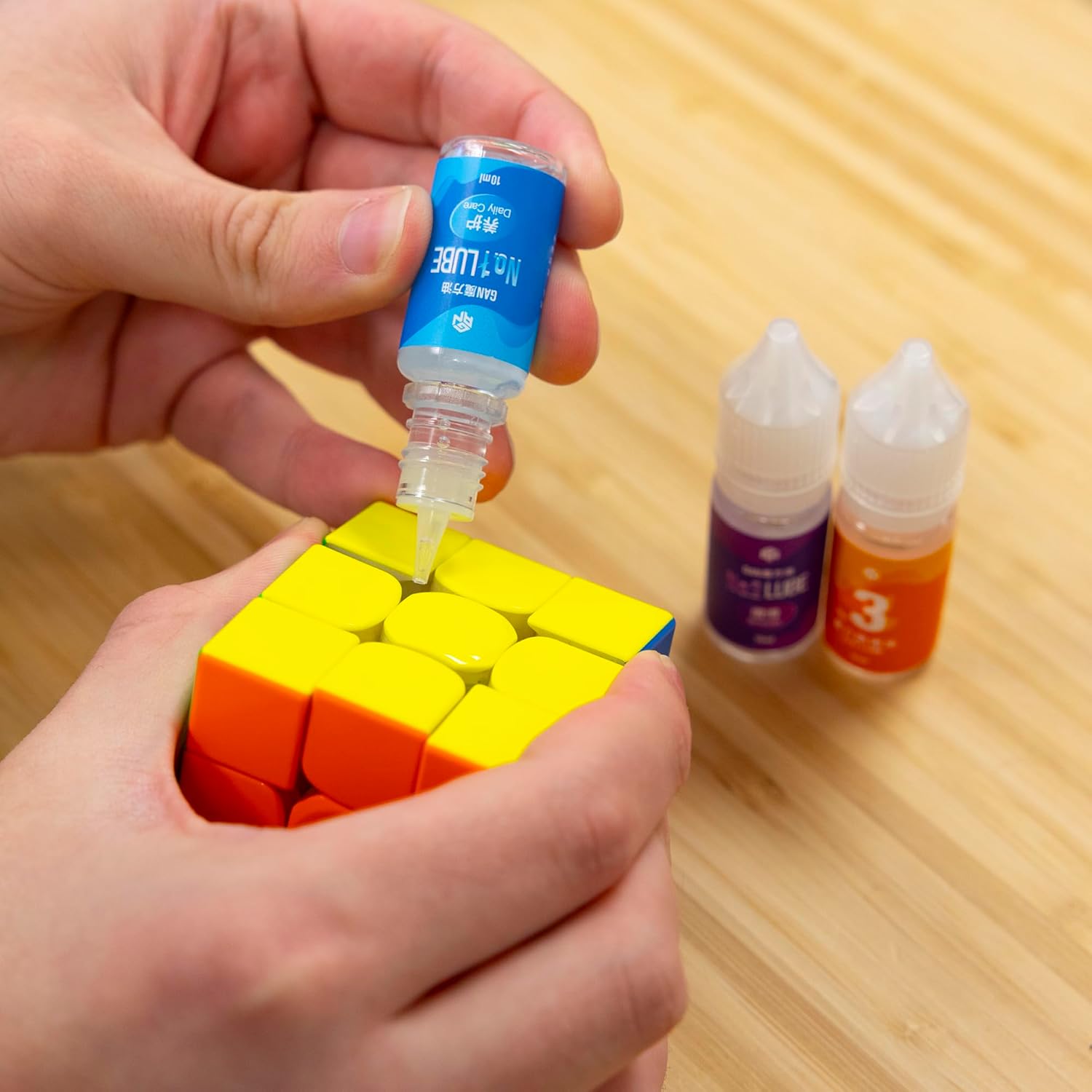 Speed Cube Lubricant - Rubic Cube Lube for High-Performance & Faster Turns - Set of 3 Daily Care, Smooth & GAN Lube - 10cc