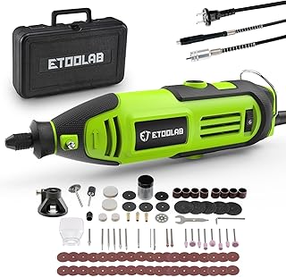 Multifunktionswerkzeug 200W, ETOOLAB [Professional] Rotationswerkzeug, Echte 10000-35000 U/min, Drehmelwerkzeug Set mit 129 Zubehören, 6 Variable Drehzahl für Schneiden, Gravieren, Bohren, usw.