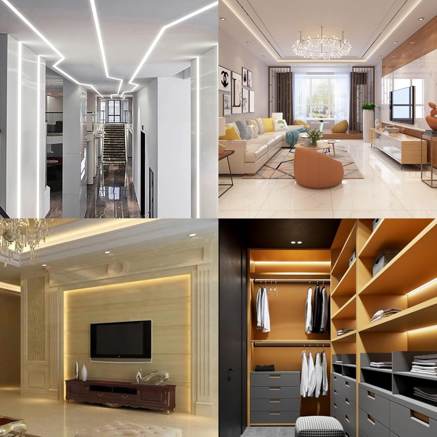 GOMING 24V 10M(32.8ft) CCT COB LED Strip 2700K-6500K Tunable White 624LED/M CRI 93+ Flexible IP20 Not Waterproof LED Tape Lights for Bedroom Home Decor(Controller and Power Supply Not Included)