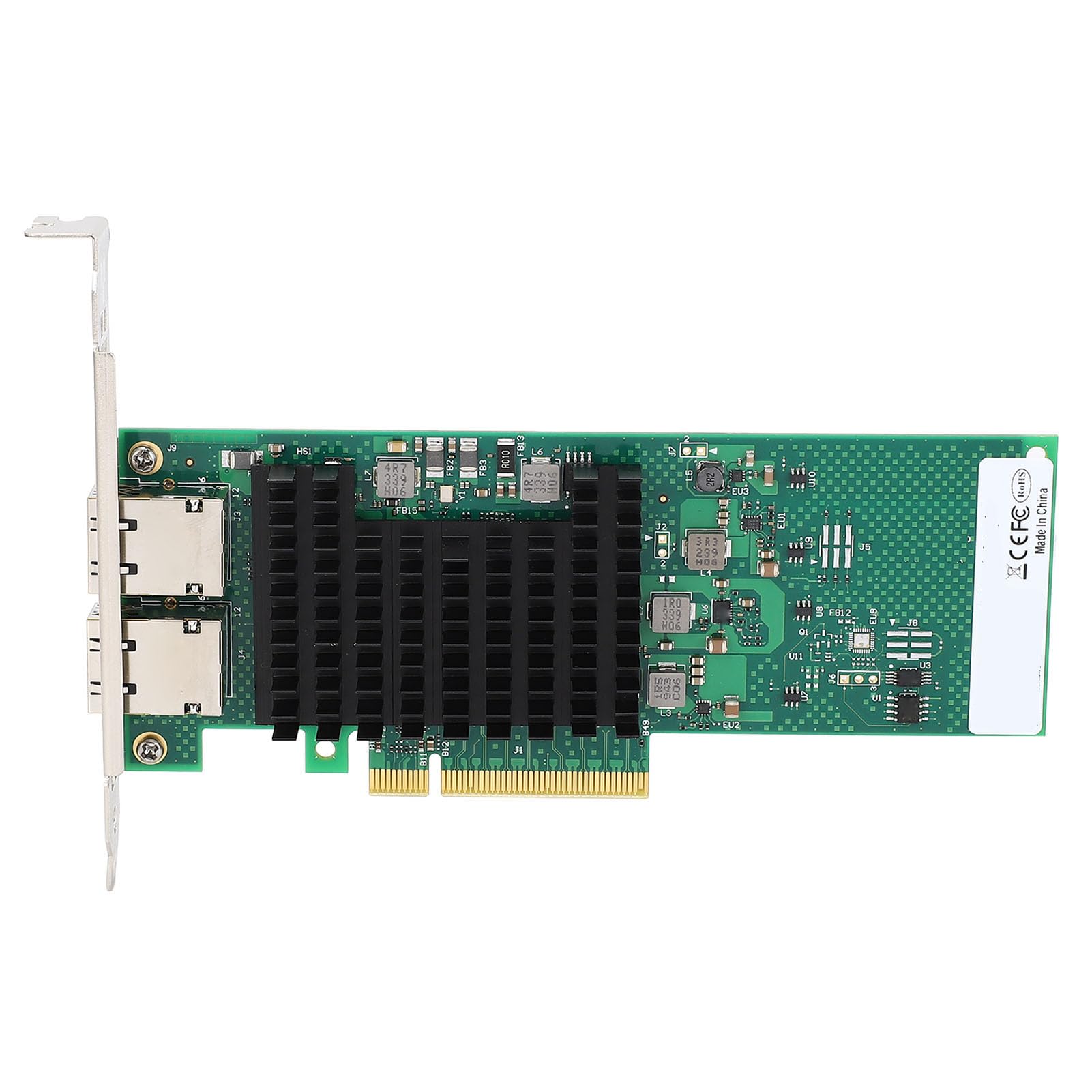 Karta Sieciowa Ethernet RJ45 PCle, Pozłacana, Ekranowana Karta Sieciowa 10GbE PCI E z Rdzeniem X710AT2 do Wirtualizacji Gier, Obsługuje