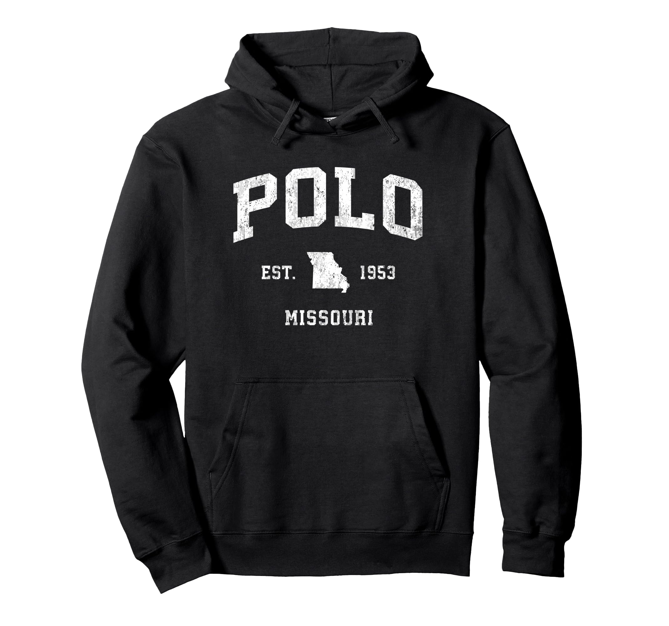Polo Missouri MO Vintage Athletic Sports Design Pullover Hoodie