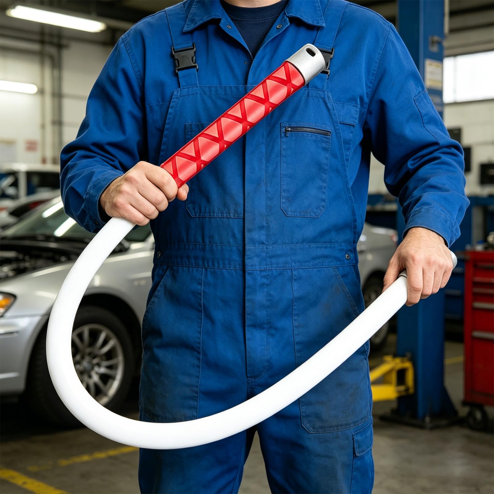 Luz de trabajo LED flexible recargable por USB tipo C, lámpara de mano flexible de 1 metro para iluminación de reparación, inspección cercana y espacios reducidos, lámpara de inspección flexible de