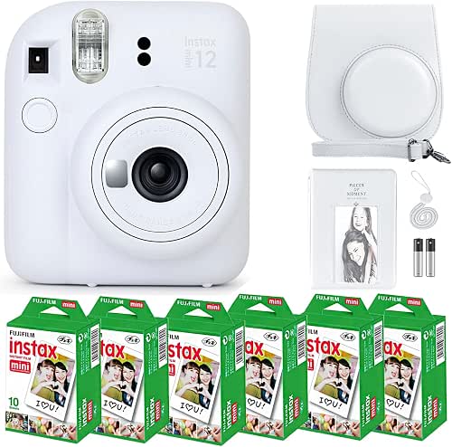 Fujifilm Instax Mini 12 Instant Camera Clay White and Fuji