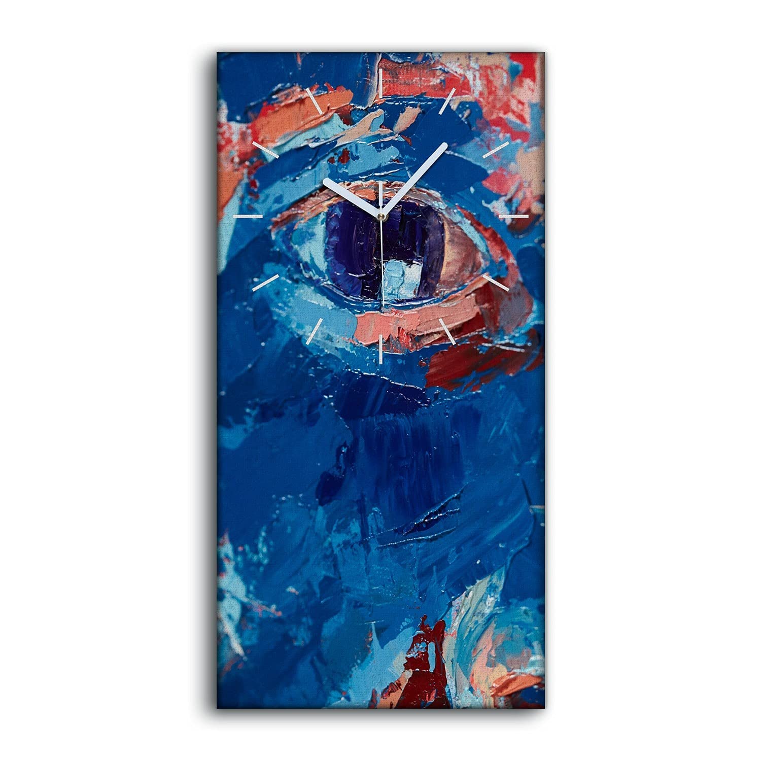 Horloge sur Toile Ne Pas Tic Tac Silencieuse 30x60cm Coloray