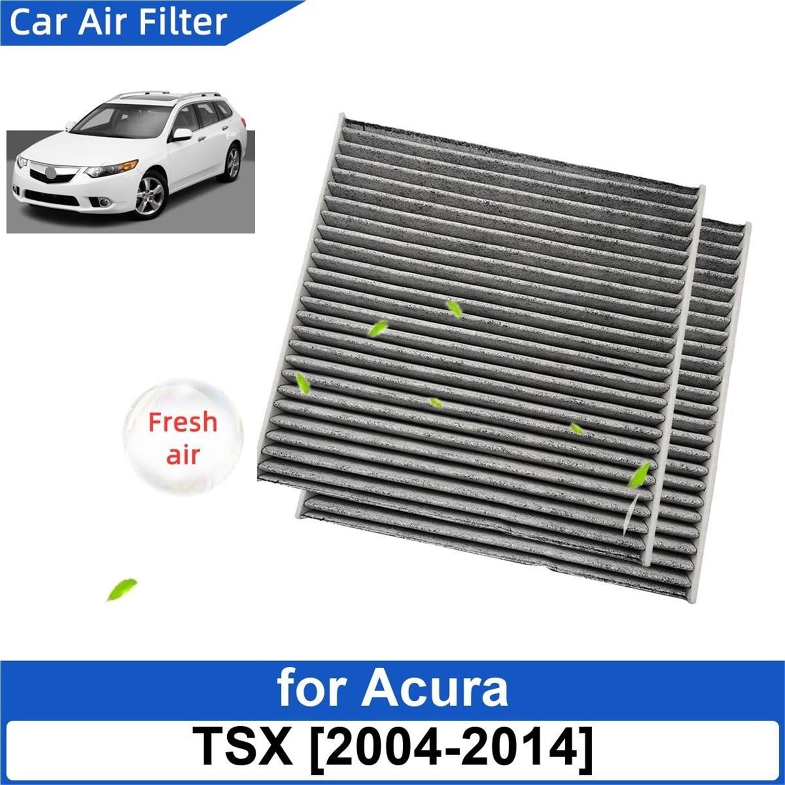 Filtro de habitáculo Ajuste del filtro de aire para Acura TSX 2004-2014 filtros automáticos de cabina de fibra de carbono CF10134 80219-SHJ-A01 80292-SDA-407 80292-SDA-A01(10PCS)