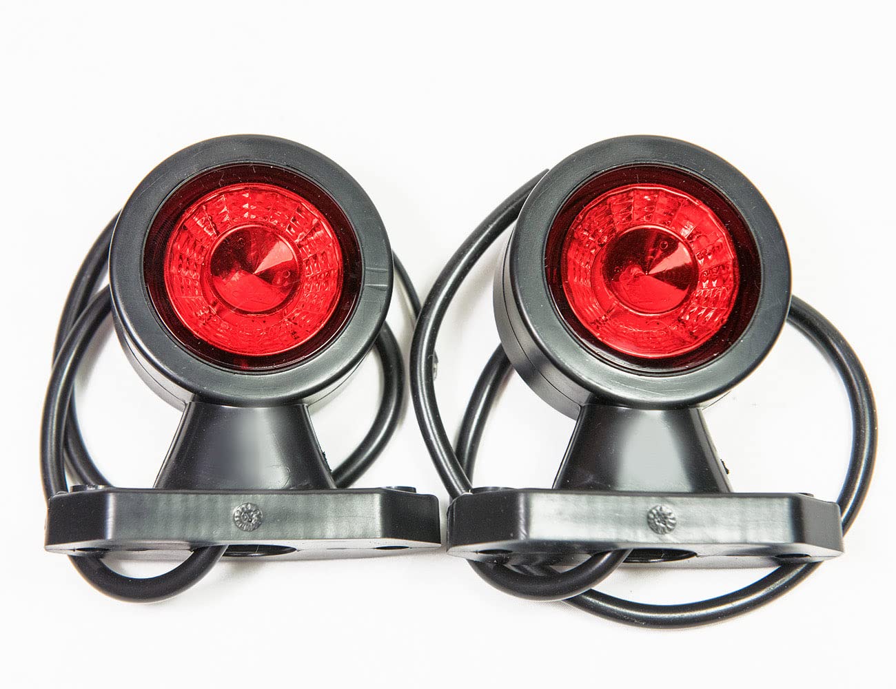 Web Truck 2 x LED rubber marker licht zijkant 12V 24V met oude school stijl positielicht auto vrachtwagen caravan KFZ lamp licht rood oranje