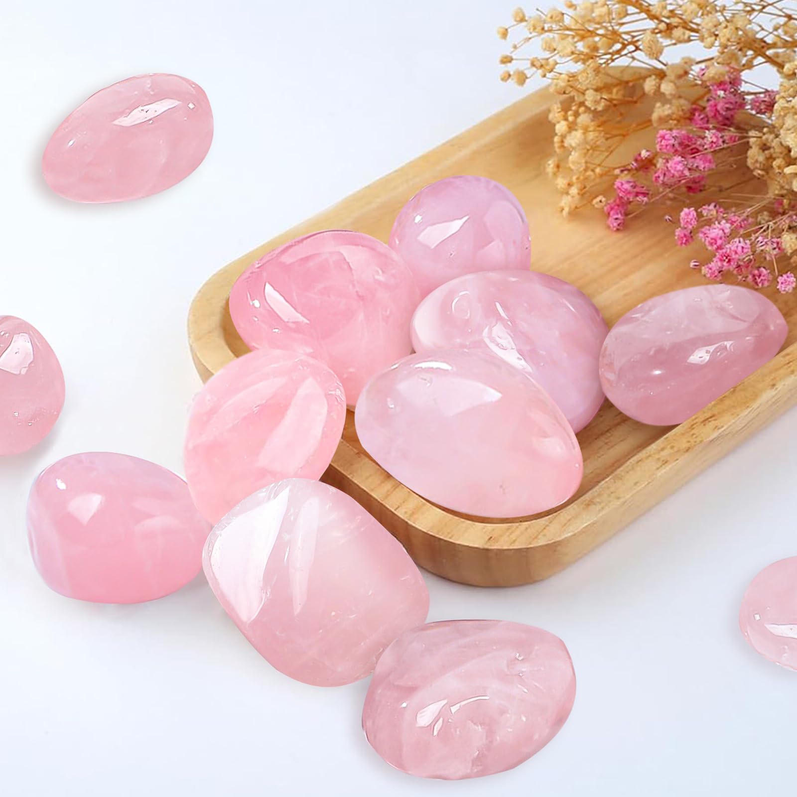 Quarzo Rosa Pietra Naturale Quarzo Rosa Trasparente Pietre di Quarzo Rosa Naturale Quarzo Rosa Trasparente, 2-3cm Quarzo Rosa Set da 100g di Quarzo Rosa Pietra Naturale （Numero Casuale）