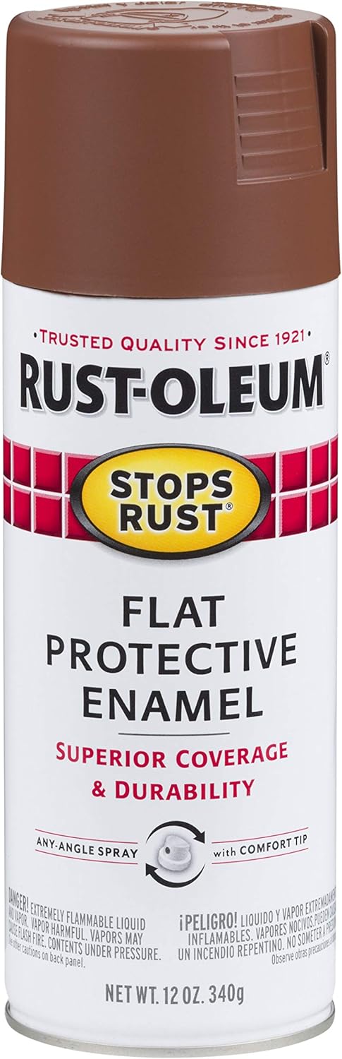 Rust-Oleum 7776830-6PK Stops Rust Spray Paint, 12 Oz, Flat Black, 6 Pack - - 