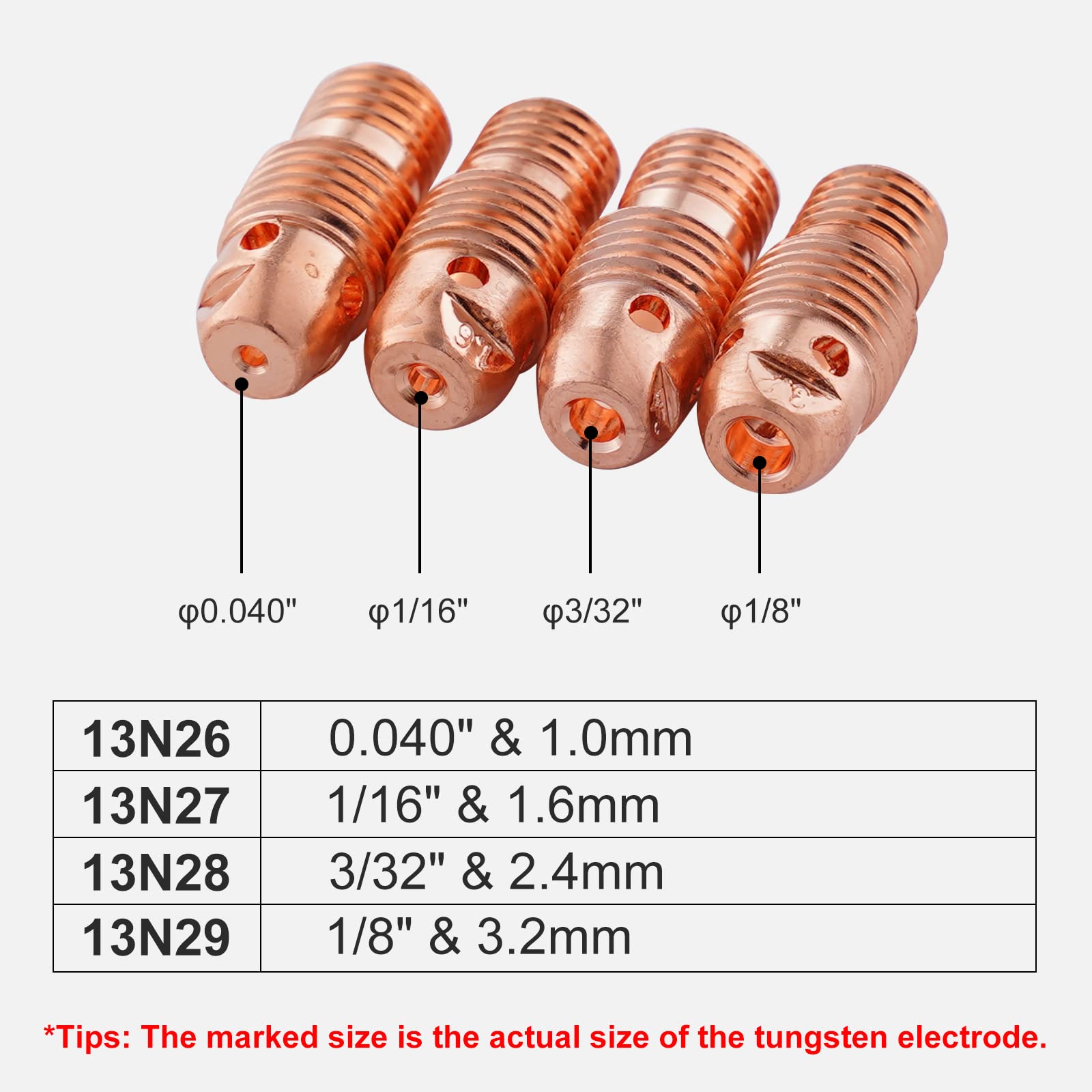 Amazon | Welding Knight TIGコレットボディ 13N27 (1/16インチ&1.6mm