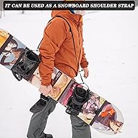 Vista 6 de Snowboard Leash - 41 Inch Adjustable Snowboard Leash Bindings Straps for Men & Women (2 Pcs, Black)