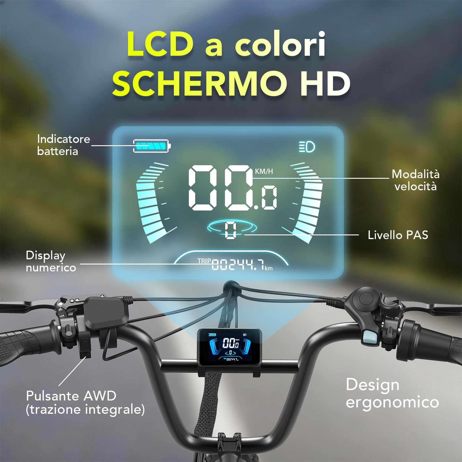 D20PRO Adult Electric Bicycle is Equipped with Single and dual 36V 20A/42.4Ah Removable Batteries, 20 x 3.0 Inch Wide Tires, and Hydraulic Brakes