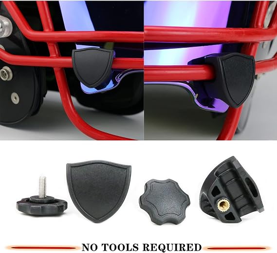 Football Visor Football Helmet Visor Scratch Resistant UV Block Facial Protection Visor for Youth & Adult
