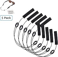 Vista 2 de Correa ajustable para lentes (estilo tiburón) – Correa de gafas de sol sin cola – Soporte de cuerda para gafas – Con paño de limpieza de gafas