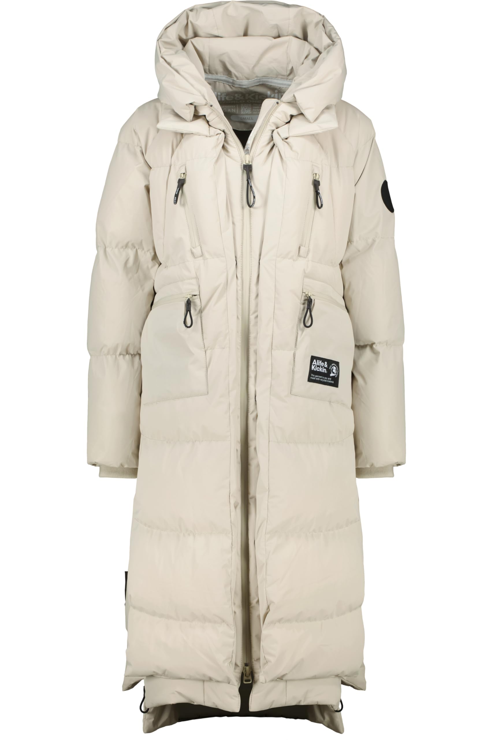 ALIFE and Kickin RihannaAK A Puffer Coat Damen Wintermantel Steppmantel Lange Winterjacke für Kalte Tage Mantel für Herbst & Winter Perfekt für Freizeit & Alltag Pumice XL