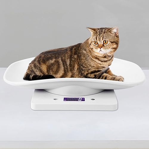 Miniatura 2 de Básculas digitales para mascotas, mini pantalla LCD de 22.0 lbs0.04 oz, básculas electrónicas para medir el peso corporal de las mascotas, básculas