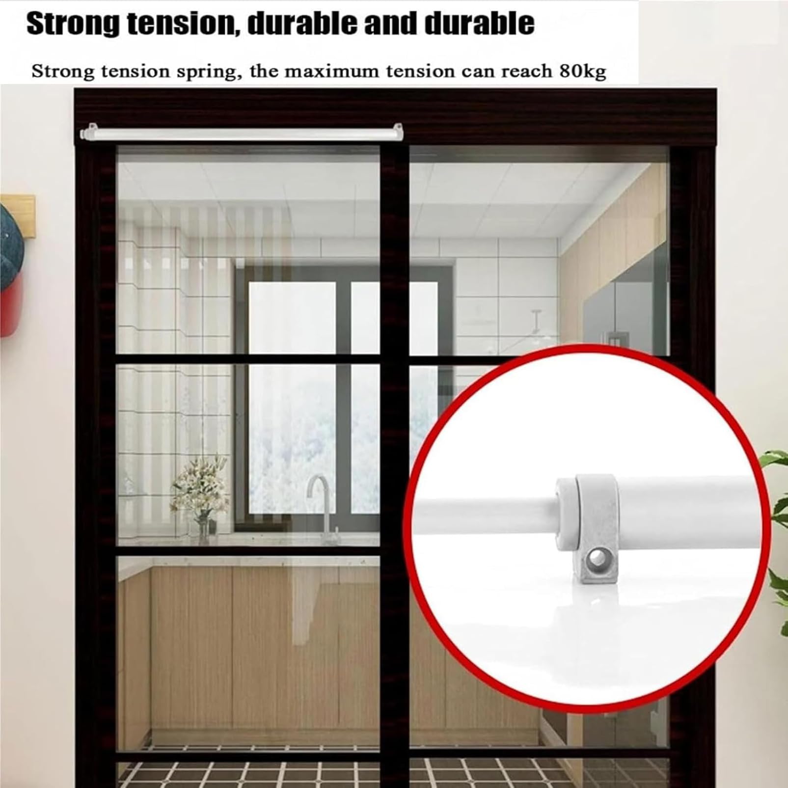 Ferme-Porte De Patio À Fermeture Automatique, Ferme-Porte Coulissant Silencieux, Vitesse De Fermeture Réglable, pour Portes De 75 À 130 Cm De Large, pour Balcons Et Cuisines