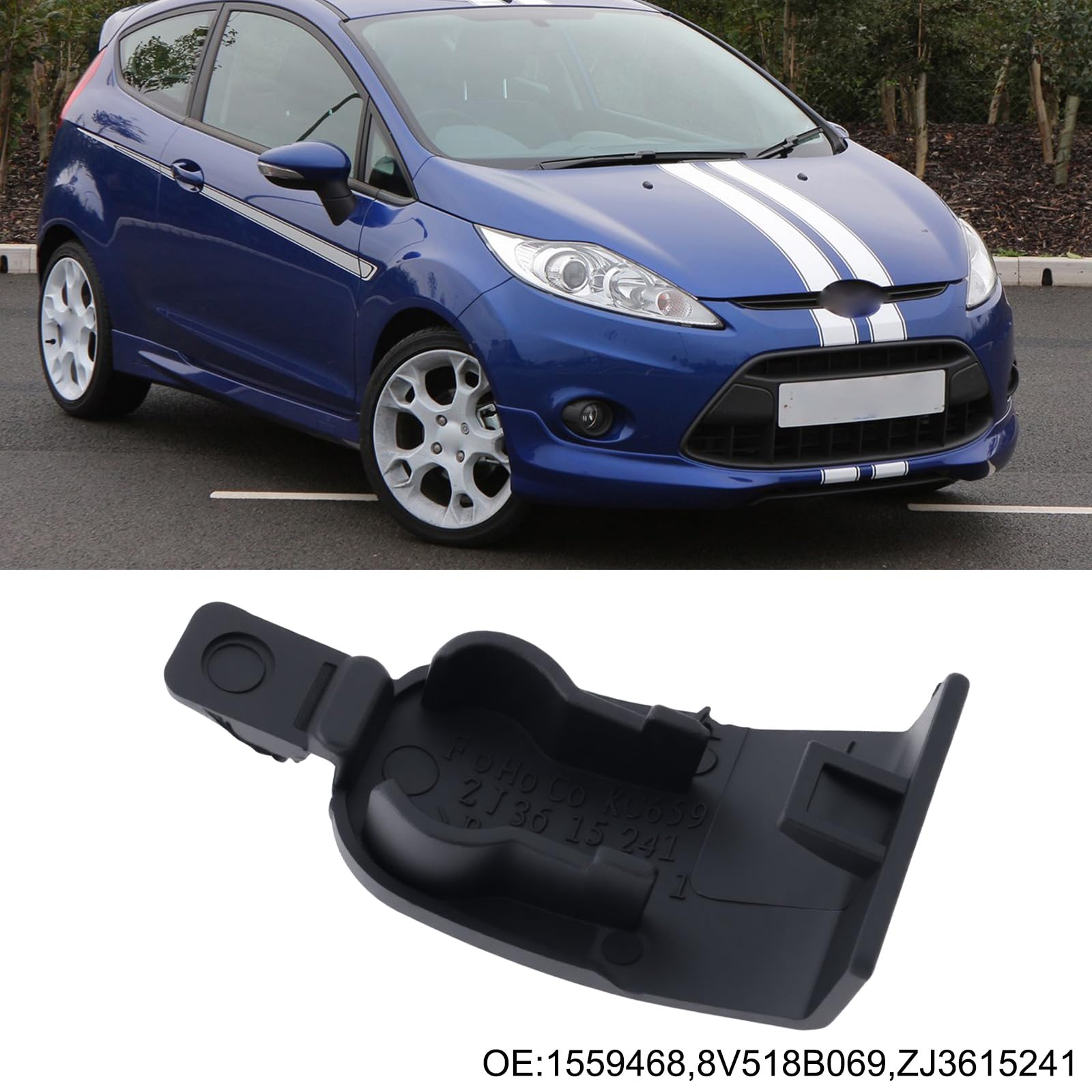 SG Store Osłona wspornika chłodnicy 8V518B069 kompatybilna z Ford Fiesta Mk7 2008-2017, ZJ3615241, 2 szt