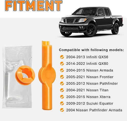 Miniatura 8 de 134193 Buje de cambio de engranajes para Nissan Armada Pathfinder Frontier Titan, Kit de reparación de bujes de cable de enlace de cambio de
