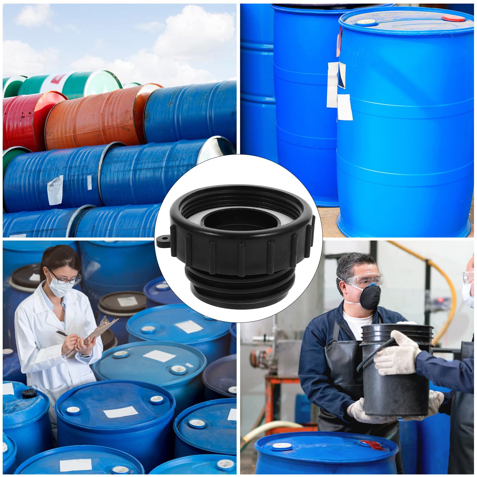 ULTECHNOVO Valve Adapter Water Hose Male Adapter Garden Hose Drain Plug Connector IBC for Drain Plug Connector Tool Tote Bag Male to Plastic Portable Can Filament - Image 4