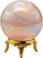 Vista 62 de Amazing Gemstone Bola de cristal de cuarzo transparente con soporte, bolas de meditación de esfera de cristal de 1.5 pulgadas para brujería y bolas
