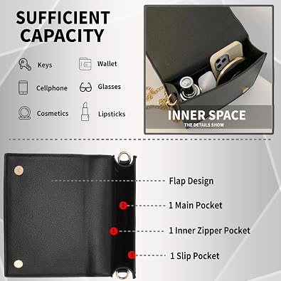 Small Crossbody Bags Purse for Women Magic Book Cell Phone PU Leather Shoulder Handbag with Chain Shoulder Strap