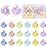 JANYUN 48Pcs Colorful Mini Hair Claw Clips, Small Hair Clips for Girls Women Fine Hair Plastic Multifunction Clamp Clips Hair Accessories Gifts