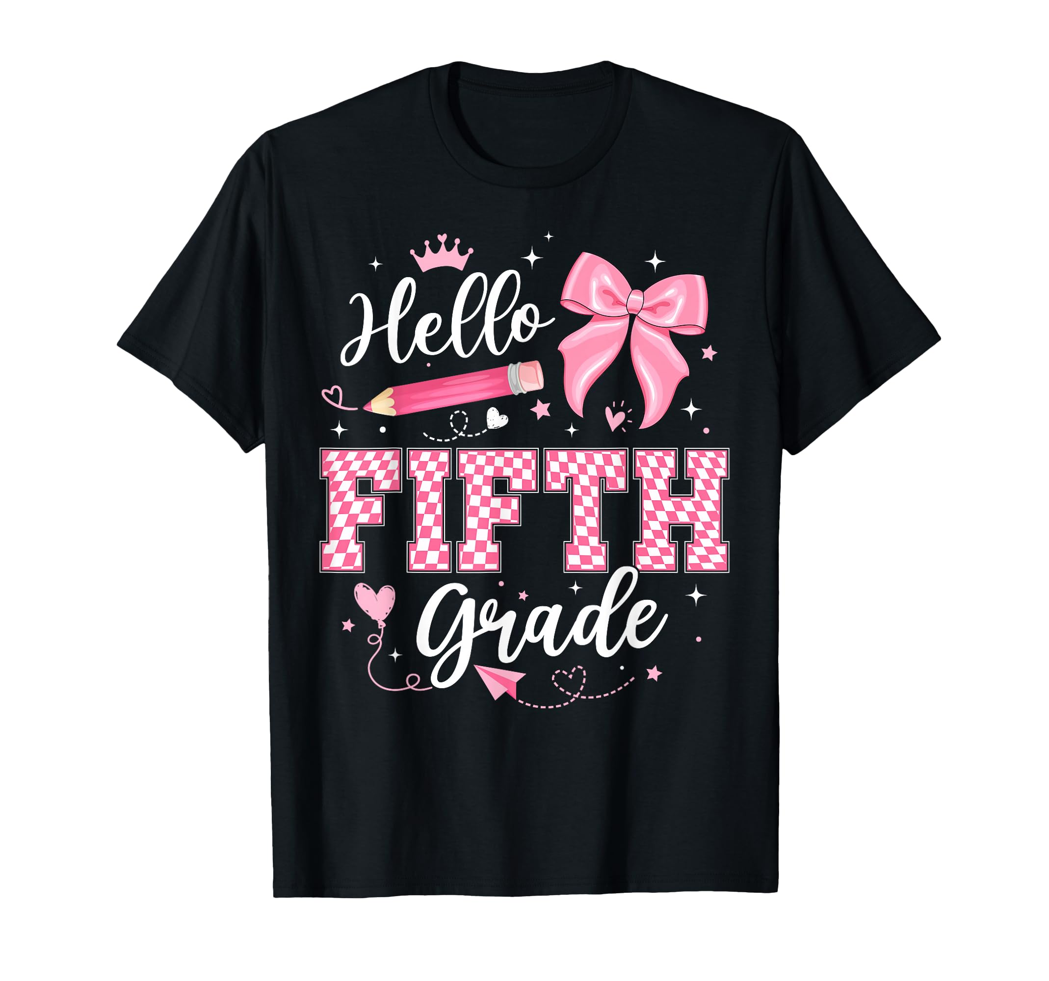 Hello Fifth Grade Coquette First Day Of School Teacher Girls T-Shirt