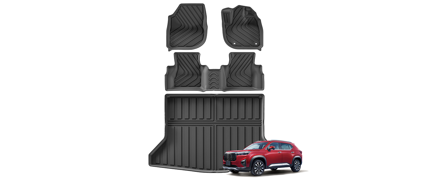 Amazon | LUCKEASY ホンダ WR-V WRV 専用 3Dフロアマット+ラゲッジ 