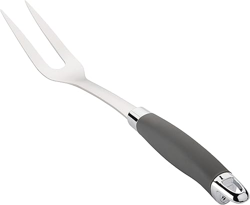 Anolon SureGrip 46288 - Tenedor para carne de acero inoxidable, 13.25 pulgadas, color gris