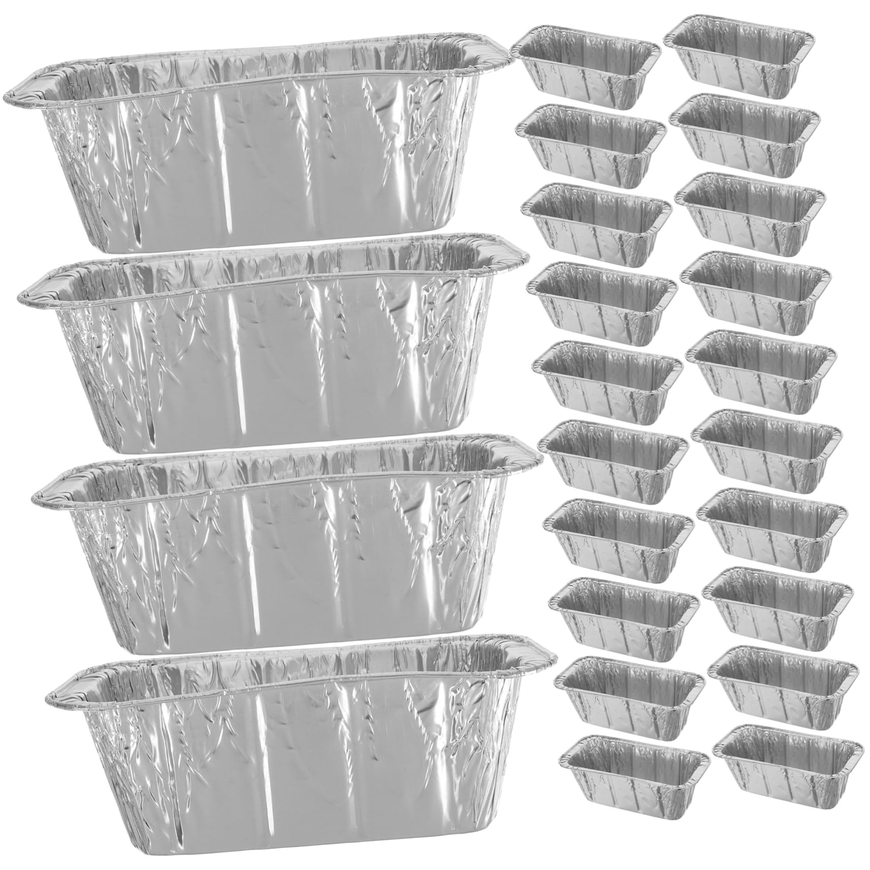 Sosoport 30 Pezzi Teglie Contenitore Liquidi in Alluminio Vassoi in Alluminio per Barbecue Sostituzione delle Teglie Contenitore Liquidi per Teglia da Forno per Esterni Compatibile Accessor
