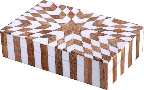Miniatura 70 de Handicrafts Home Colección Marquet Array - Joyero decorativo hecho a mano para recuerdos, baratijas y decoración del hogar, caja para almacenamiento