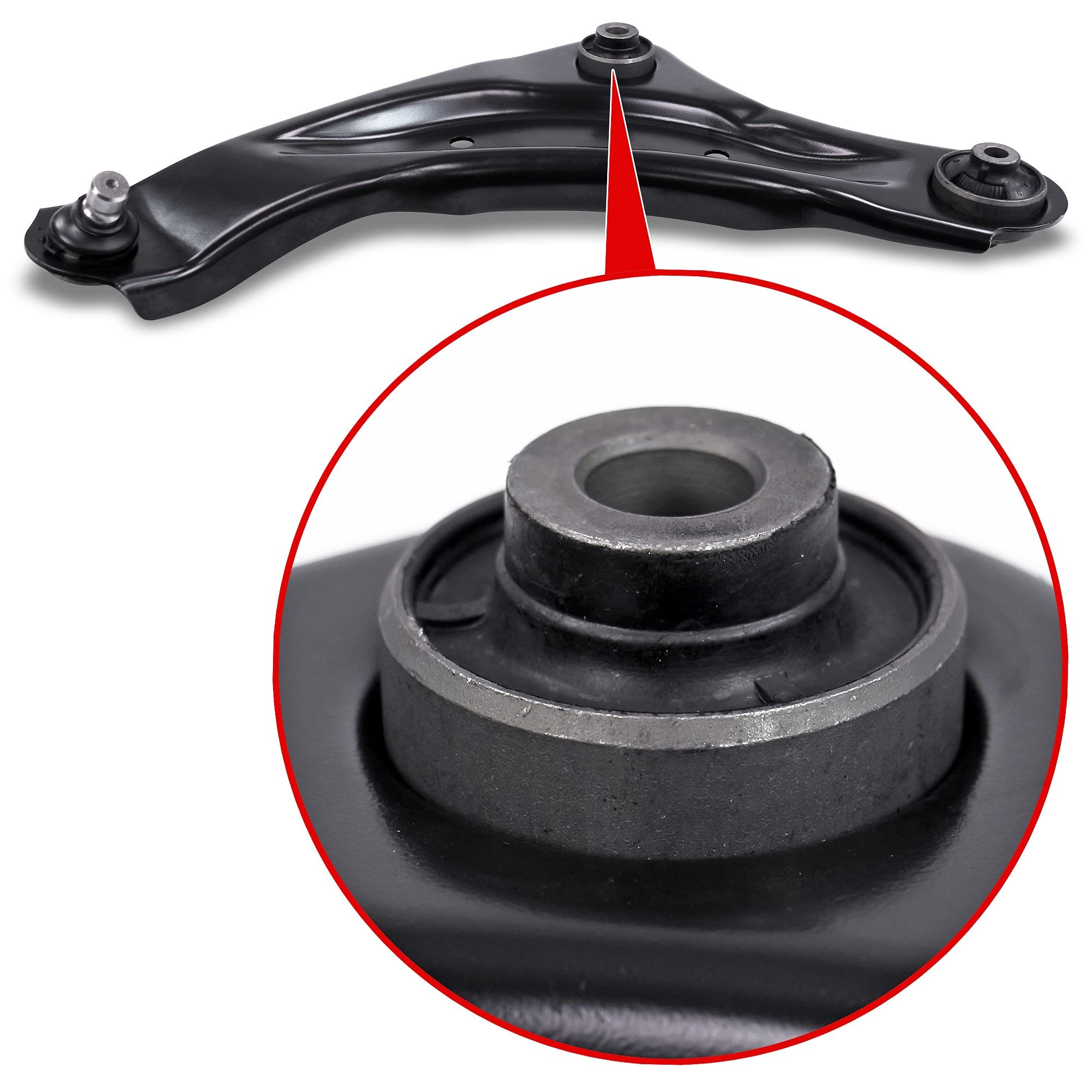 ATEC Germany 2x braccio di controllo asse anteriore inferiore sinistro e destro Compatibile con NISSAN JUKE (F15), JUKE Van (F15), LEAF (ZE0)
