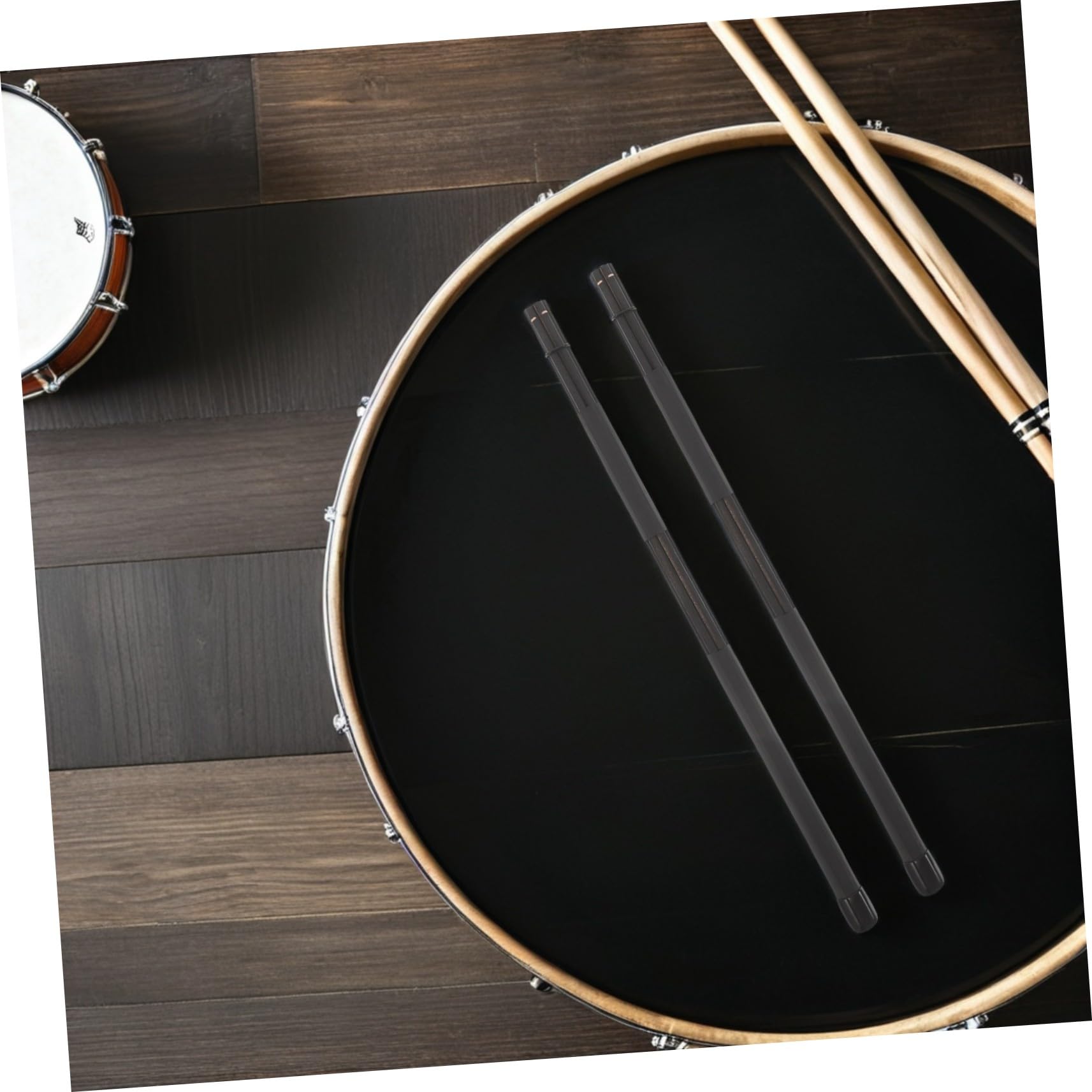 SUPVOX Baguettes De Batterie Bois Balais Métalliques Baguettes Nylon Maillets Pour Percussion Accessoires De Batterie Avec Housse De Rangement