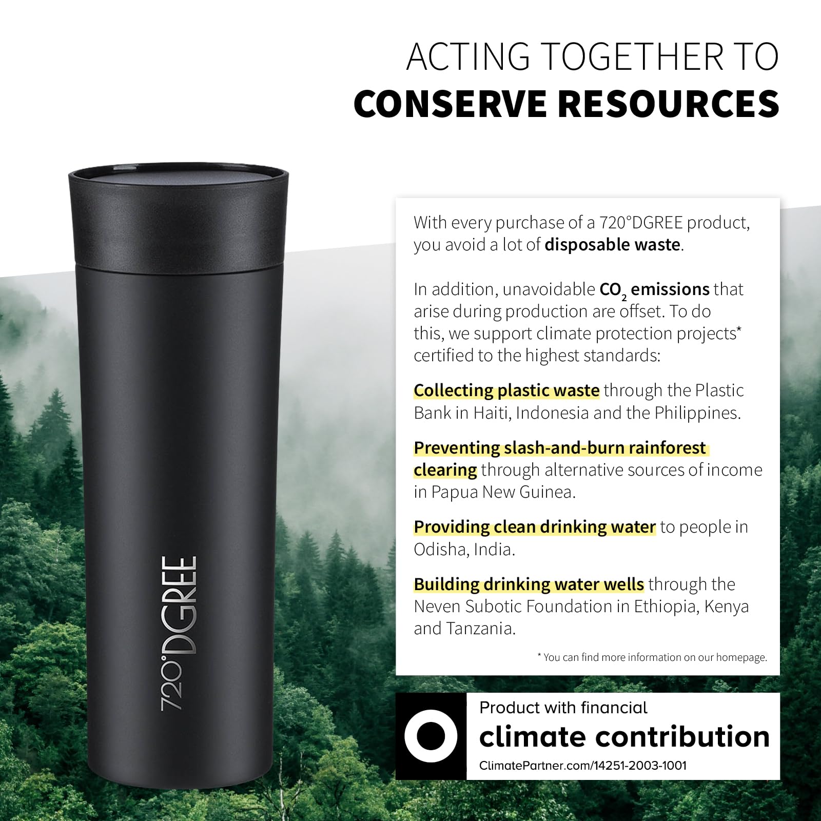 720°DGREE Tazza Termica Viaggio 210ml “PleasureToGo 2.0“ - 3 Misure, Senza BPA, Prova Perdite, Acciaio Inossidabile, Doppia Parete Isolata Sottovuoto, 360°-Coperchio - Caffè, Tè 3h caldo, 6h freddo