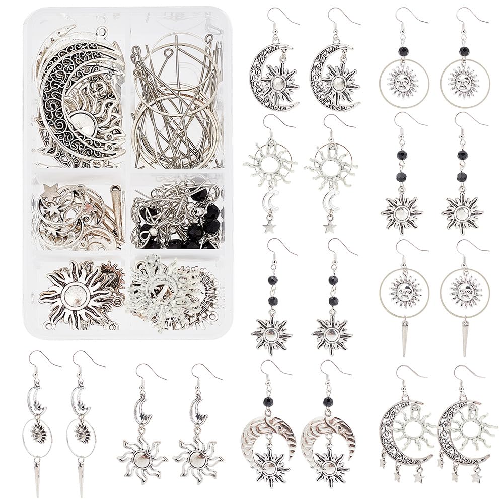 Kit para hacer pendientes de sol y luna, el regalo creativo ideal DIY