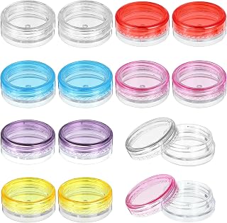 12 Pcs Small Travel Containers for Creams Travel Cream Container, Tiny Containers with Lids, Leak Proof Jars for Toiletries, Reusable Small Sample Container for Toiletries Creams Lotions