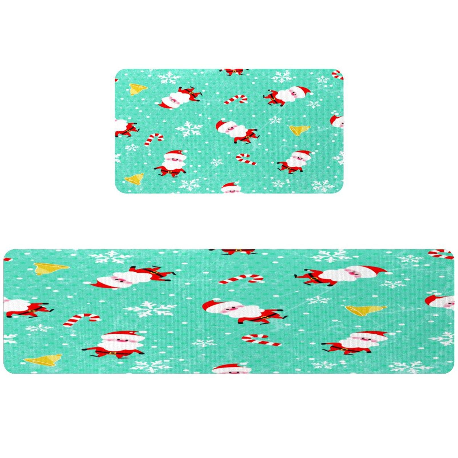 Tapis de cuisine Père Noël pour éviter les glissades et retenir l'eau au sol