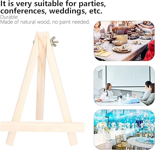 Miniatura 3 de Honio Mini caballete, soporte de exhibición de pintura de madera para exteriores para amigos para niños para boda