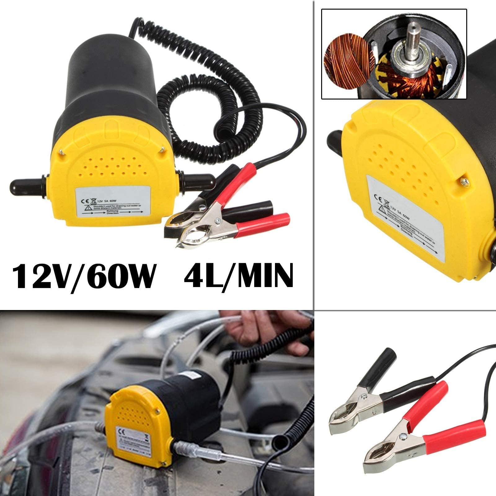 Pompa Per Cambio Olio BOOMSTART 12V 60W - Aspiratore Olio Per Auto, Moto, Barche, Camion - Foto 6