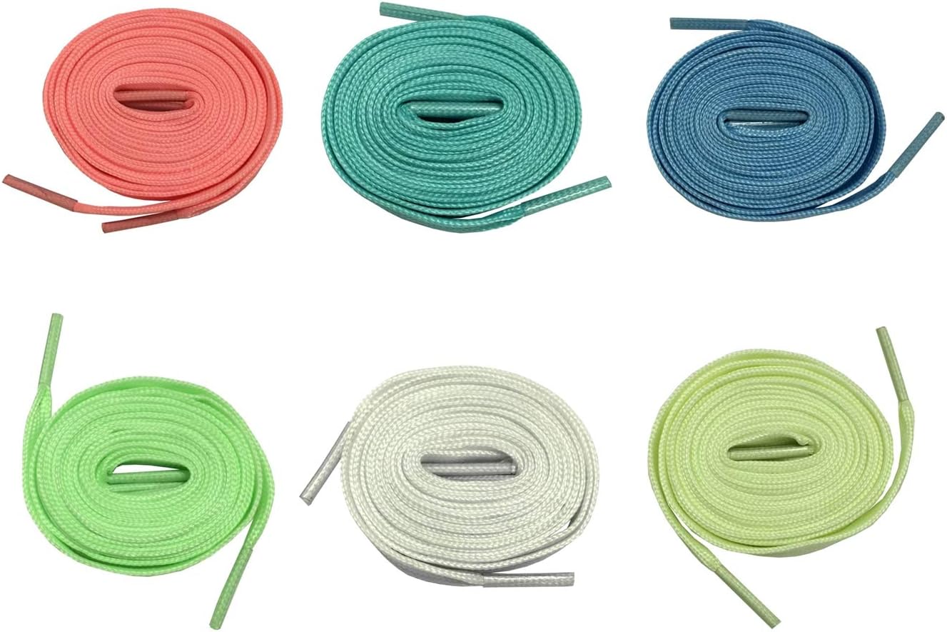 Chunney6 Packs Luminous Shoelace Athletic Sport Flat Shoe Laces Glow In The Dark Night …